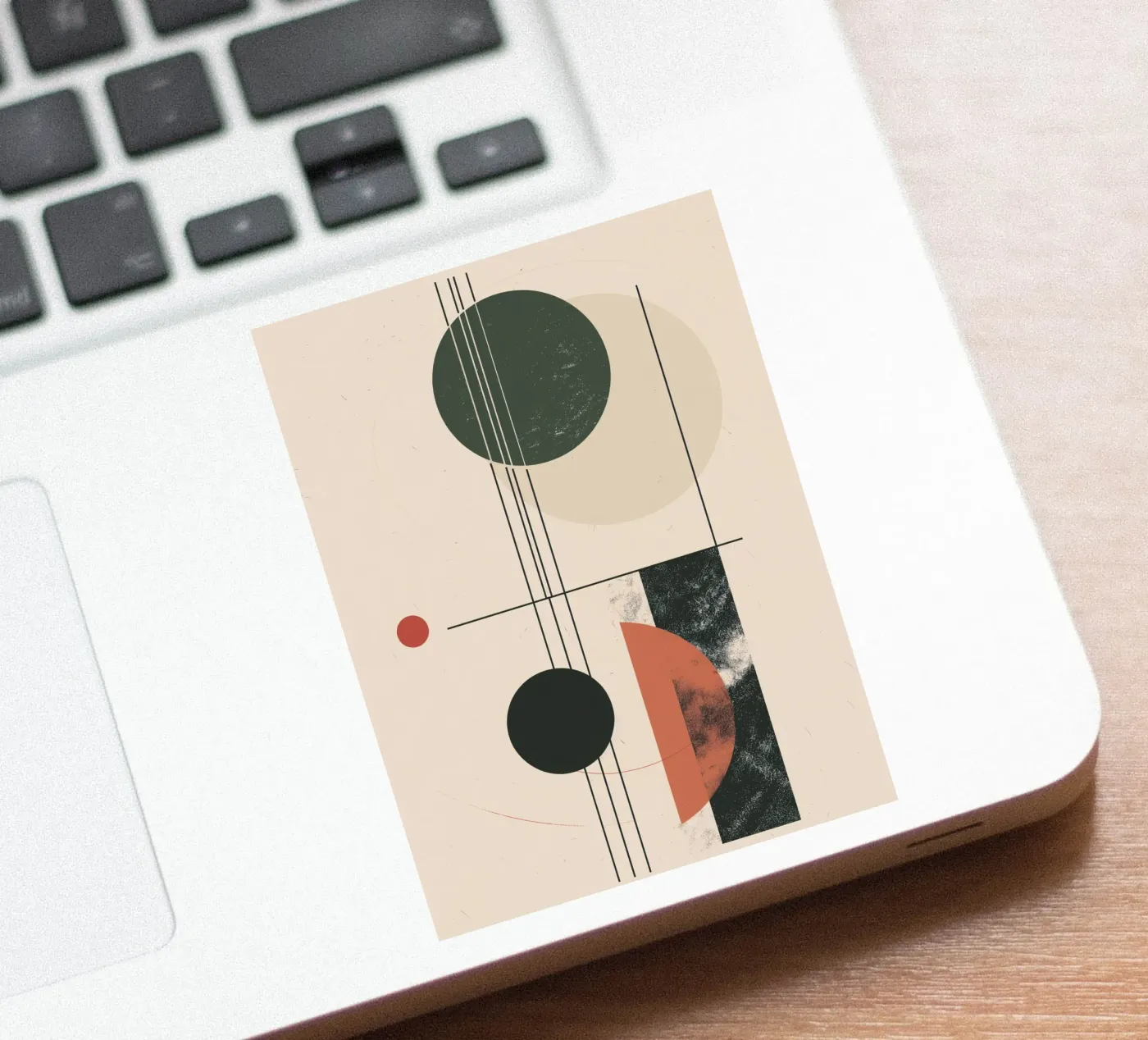 Abstract geometry design sticker by Whole©