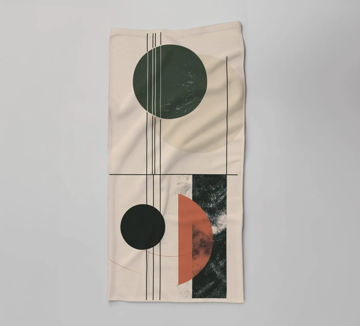 Abstract geometry design towel by Whole©