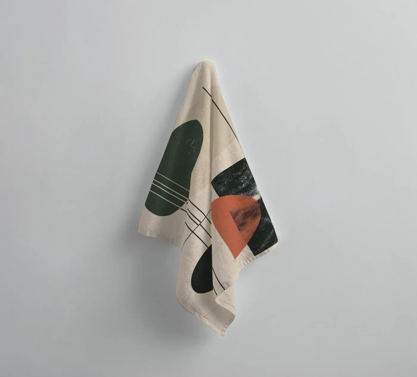 Abstract geometry design towel by Whole©
