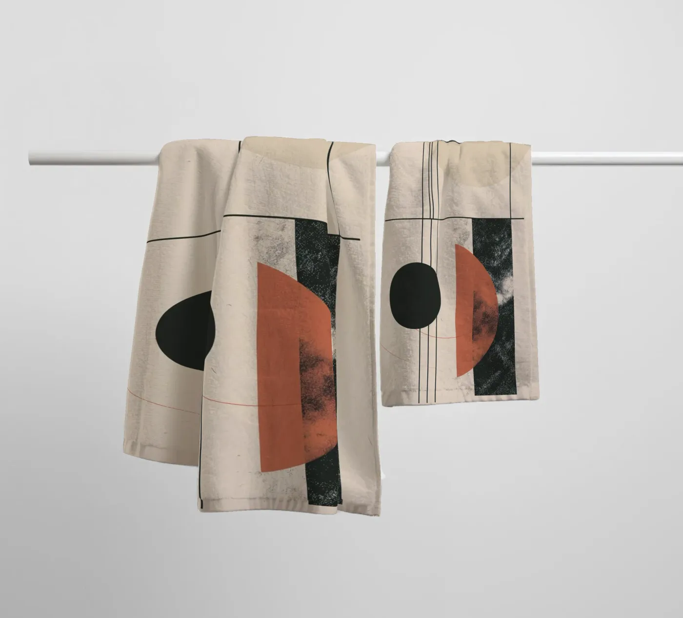 Abstract geometry design towel by Whole©