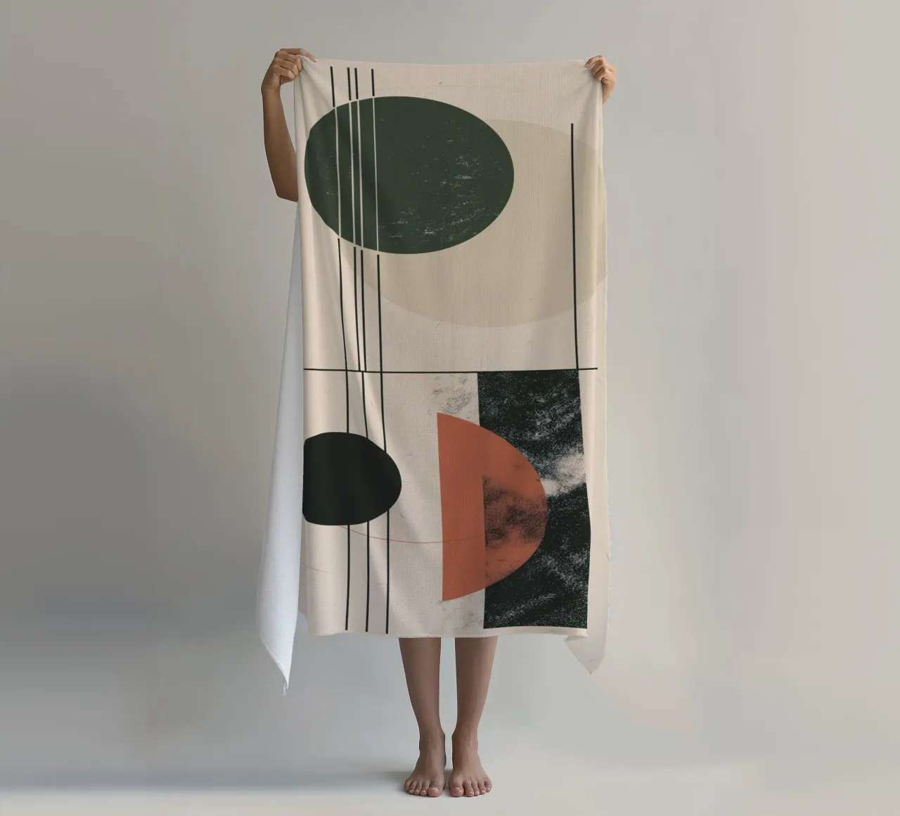 Design a geometria astratta telo mare da Whole©