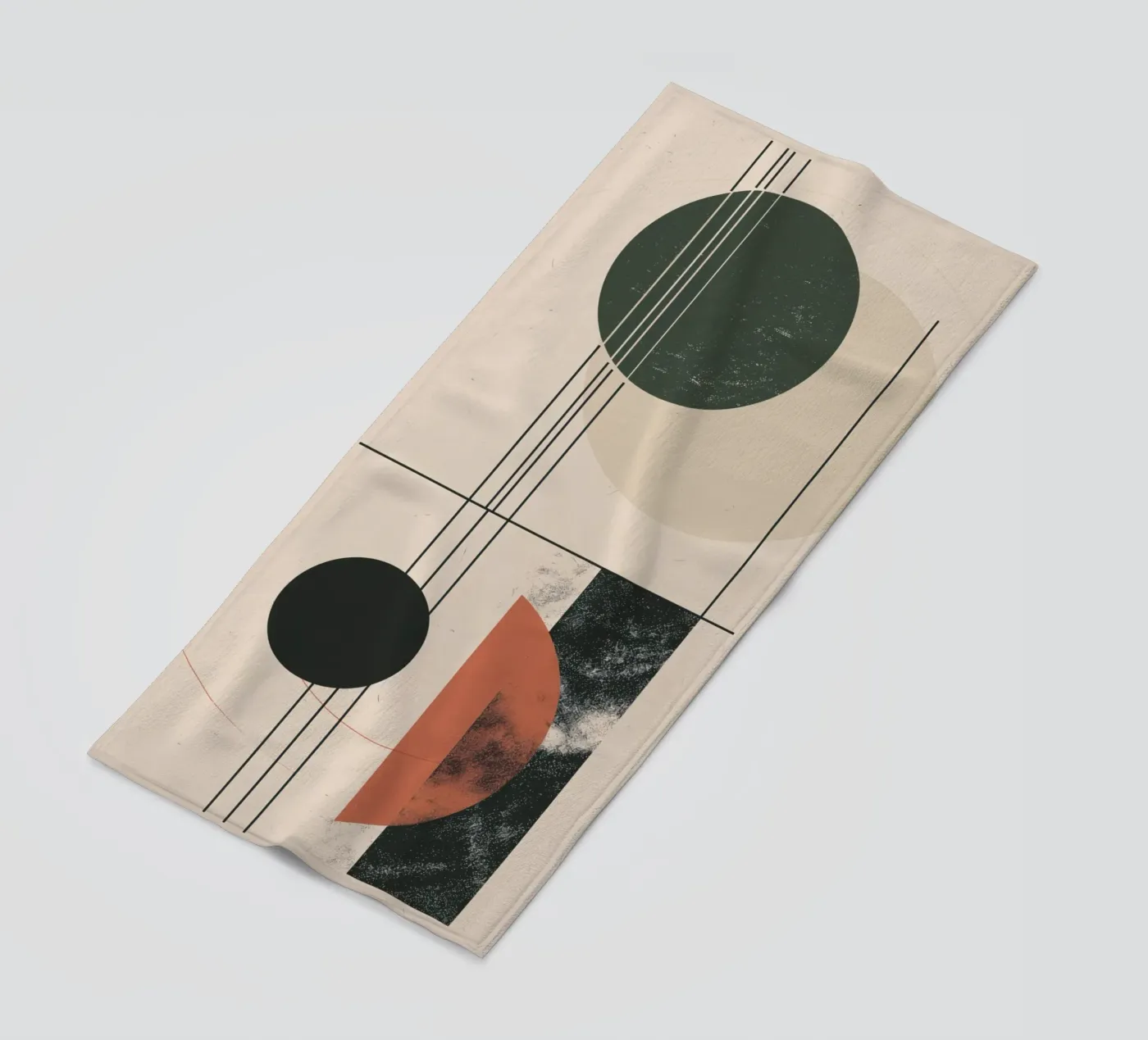 Ontwerp met abstracte geometrie strandhanddoek van Whole©