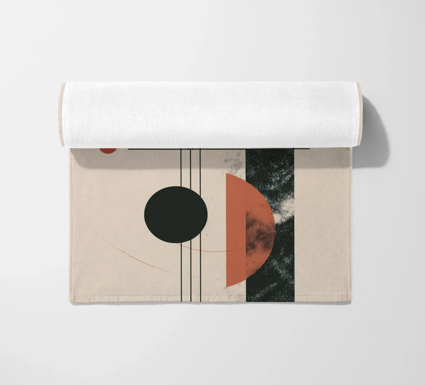 Ontwerp met abstracte geometrie strandhanddoek van Whole©