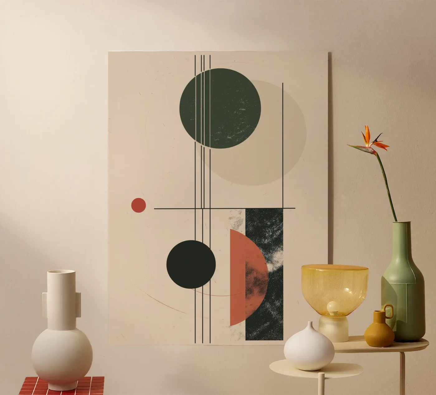 Abstract geometry design acryl van Whole©