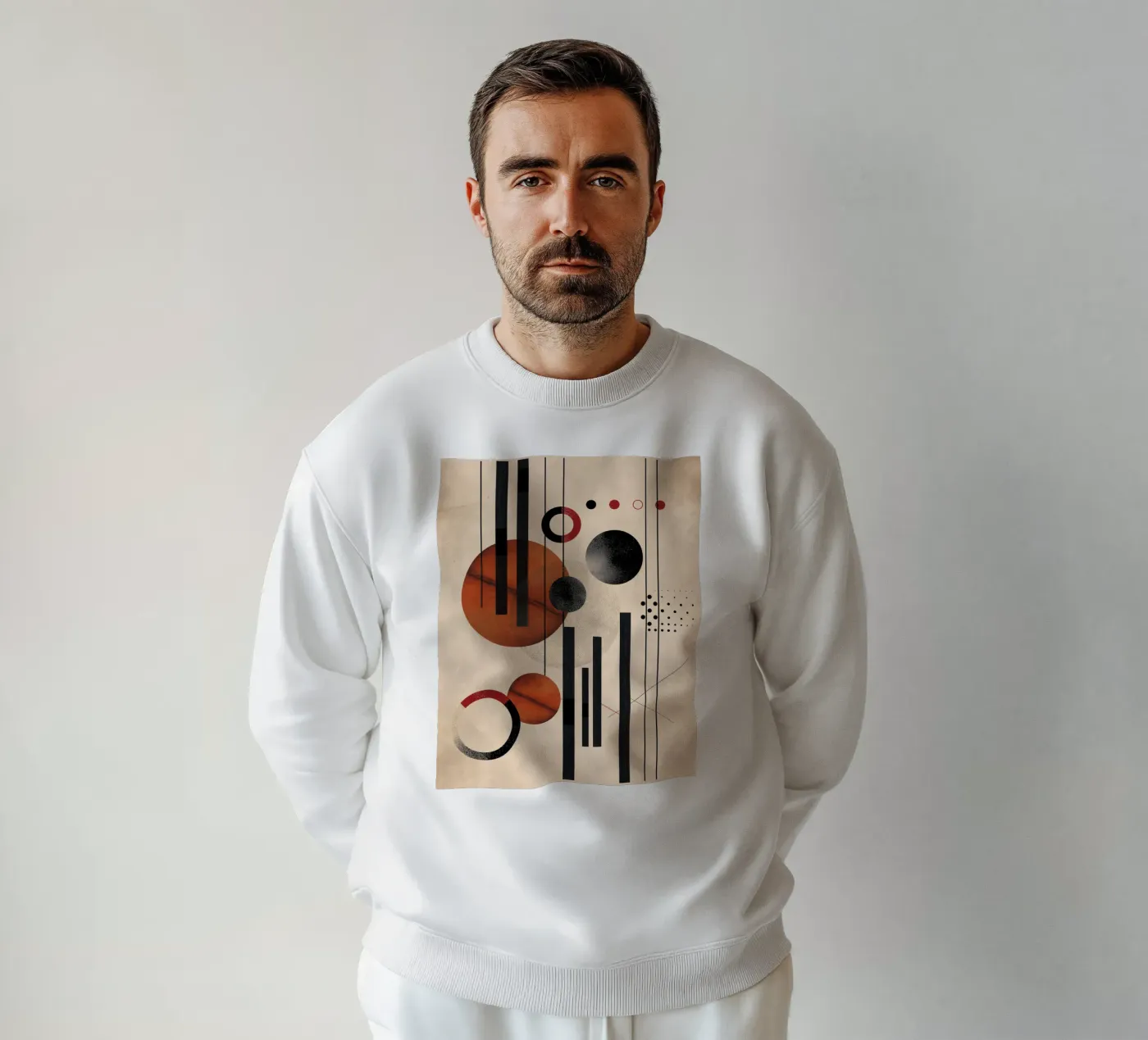 Modern geometry composition sweatshirt by Whole©