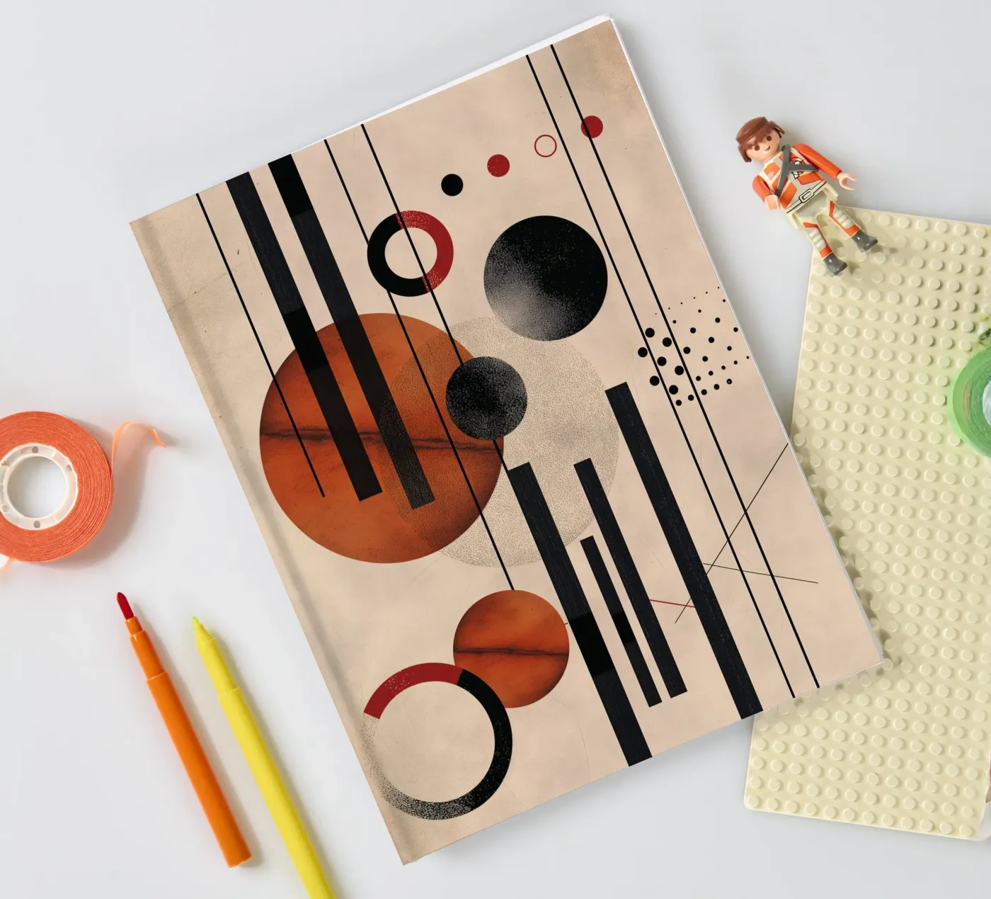 Modern geometry composition notebook by Whole©