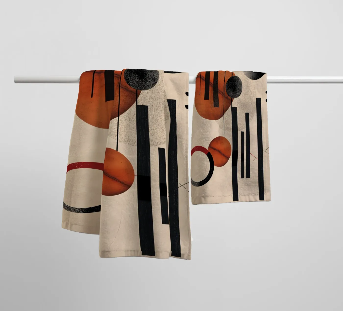 Samenstelling moderne geometrie badhanddoek van Whole©