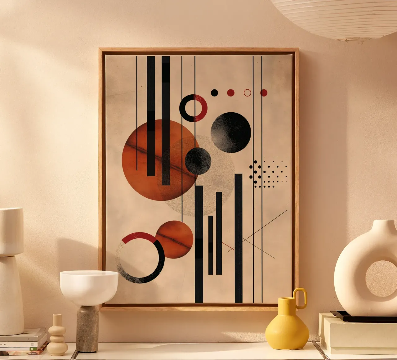 Composizione geometrica moderna tela con Cornice a cassetta da Whole©