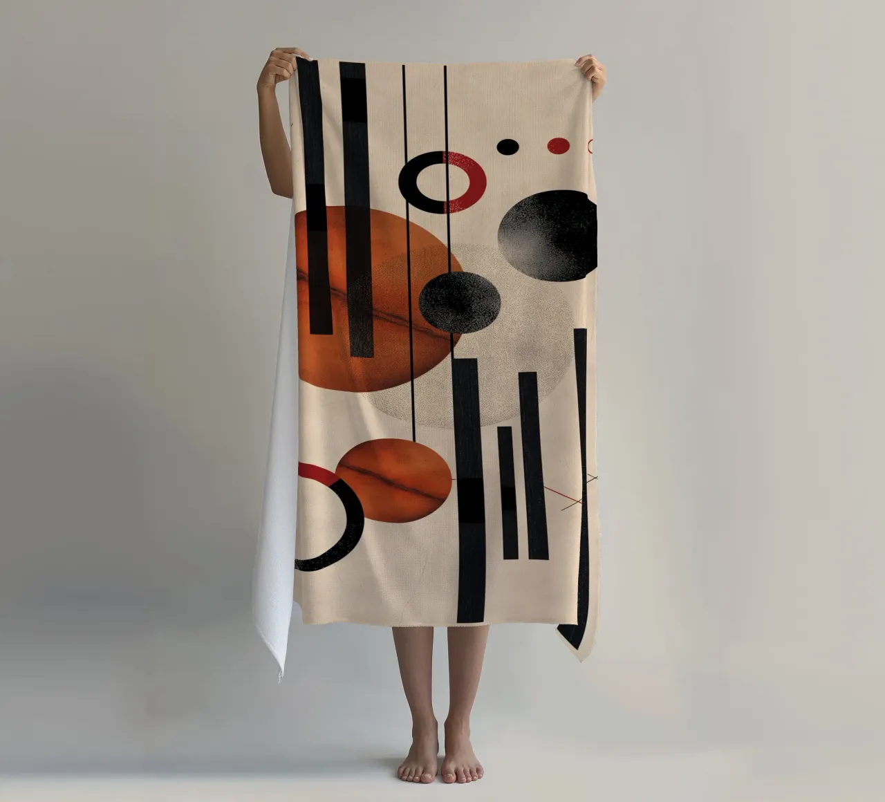 Modern geometry composition beach towel by Whole©