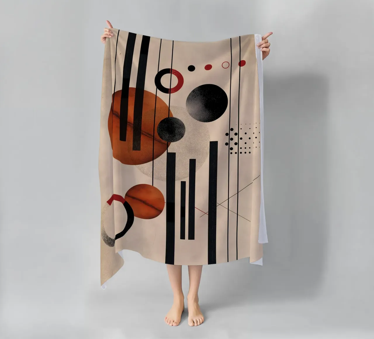 Modern geometry composition beach towel by Whole©
