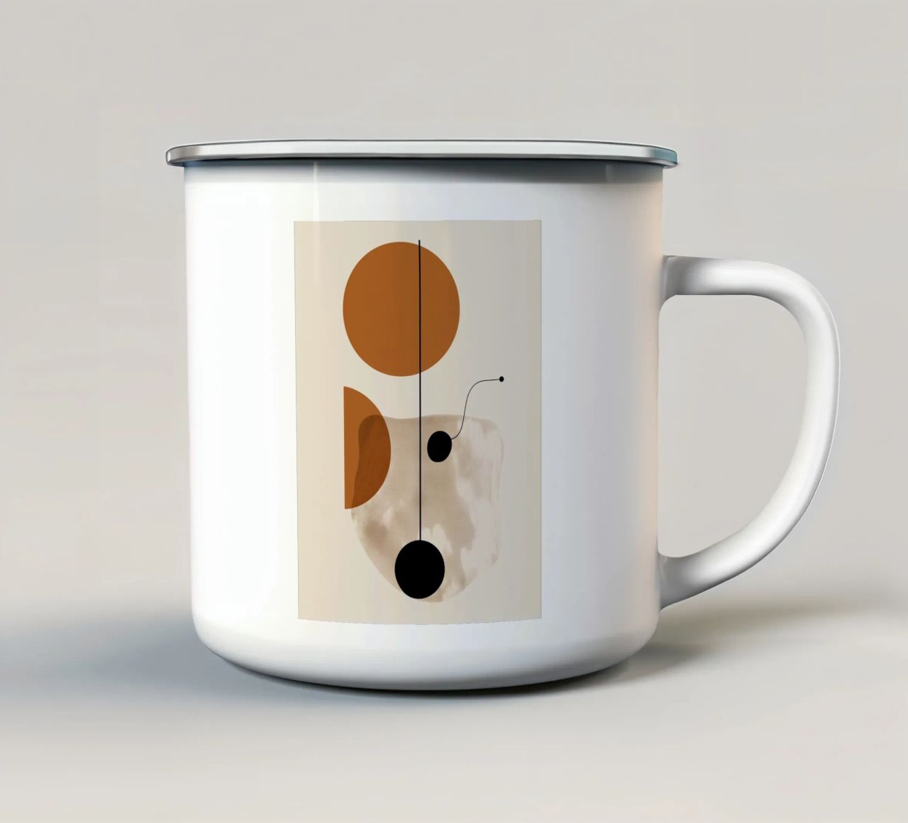 Abstract geometry art enamel mug by Whole©