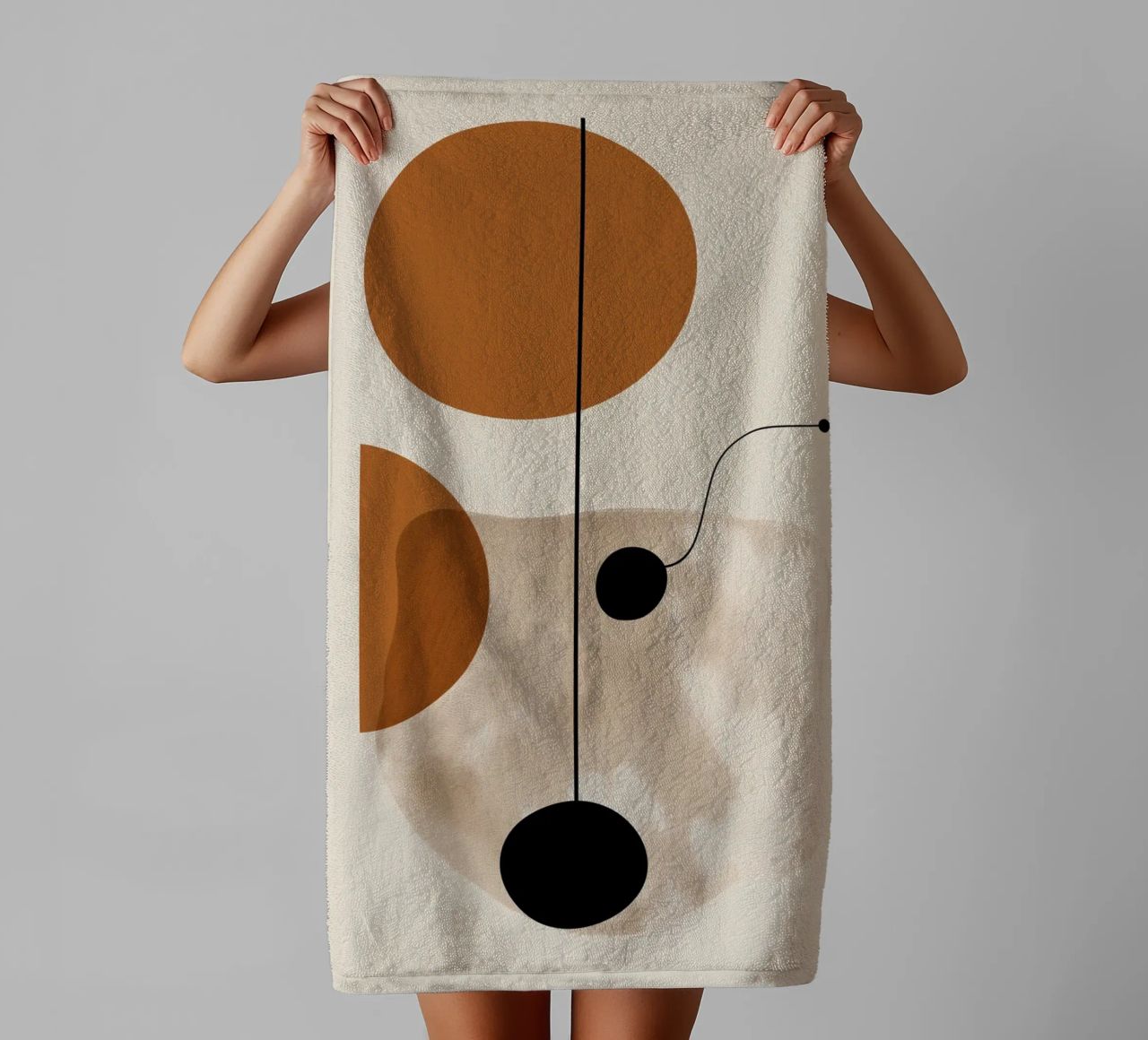 Abstract geometry art towel by Whole©