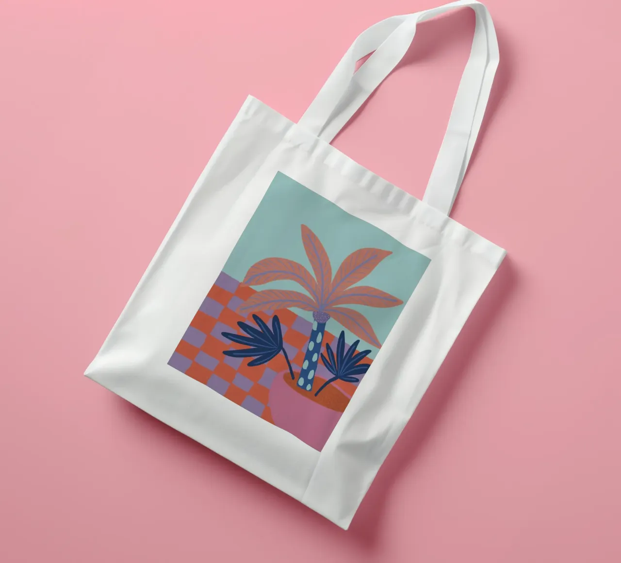Palms & Places - Retro Palm borsa in juta da Studio Cinnamon
