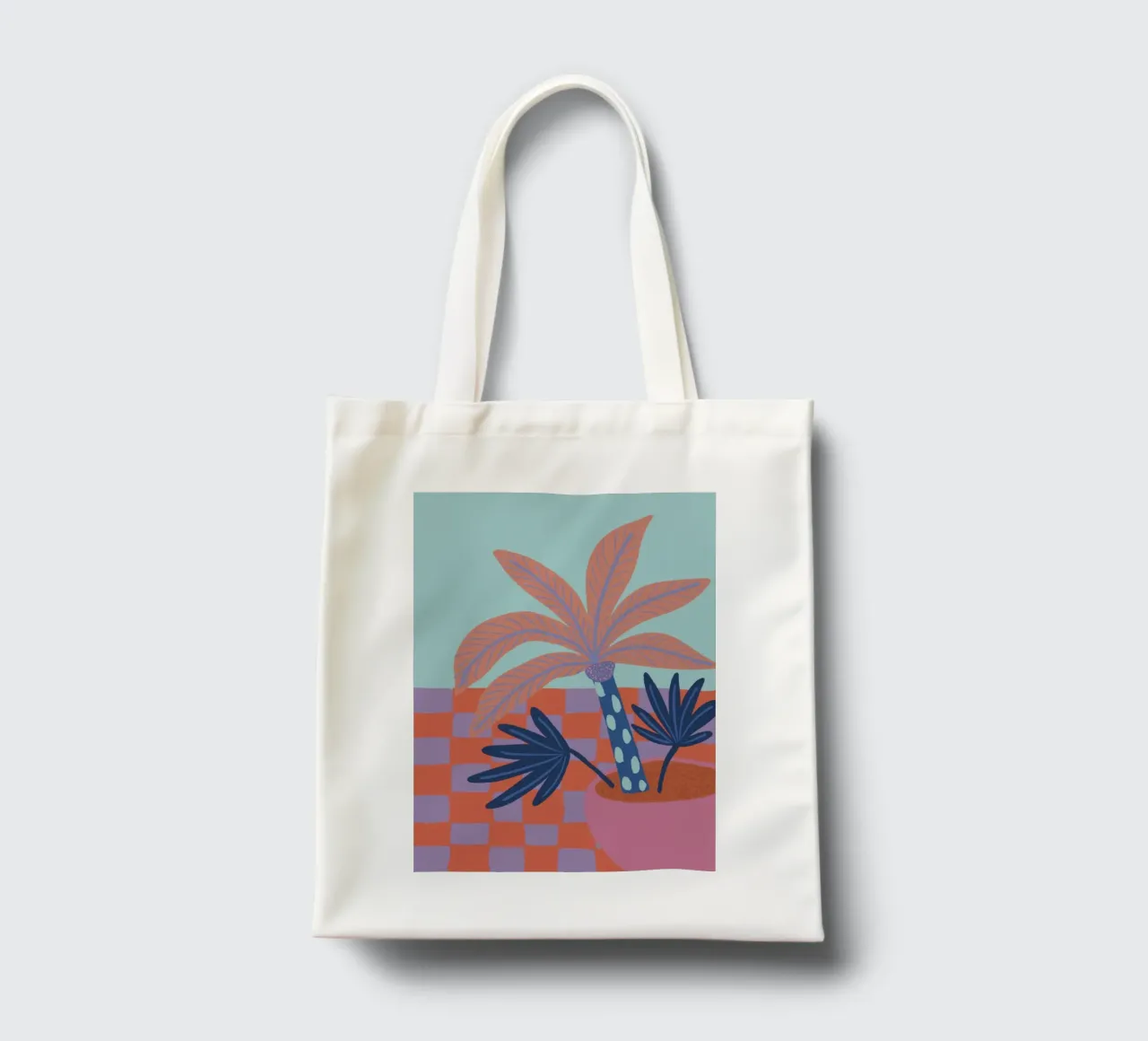 Palms & Places - Retro Palm borsa in juta da Studio Cinnamon