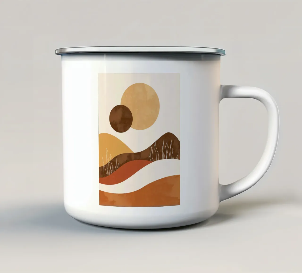 Paesaggio desertico astratto tazza in smalto da Whole©