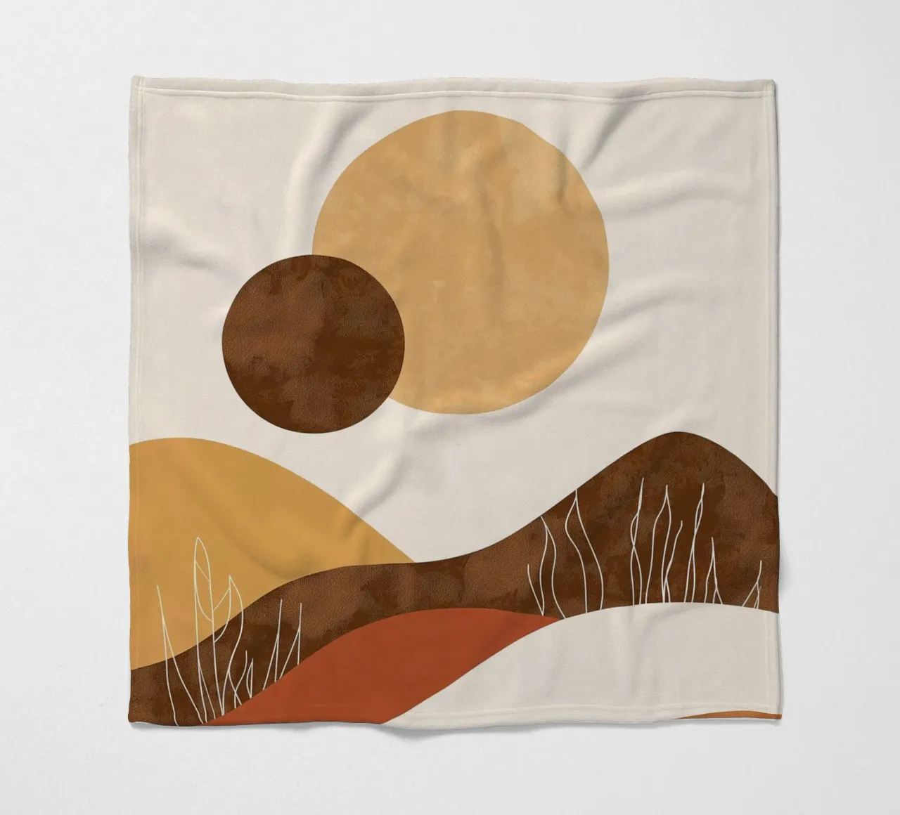 Desert Landscape Abstract fleece blanket by Whole©