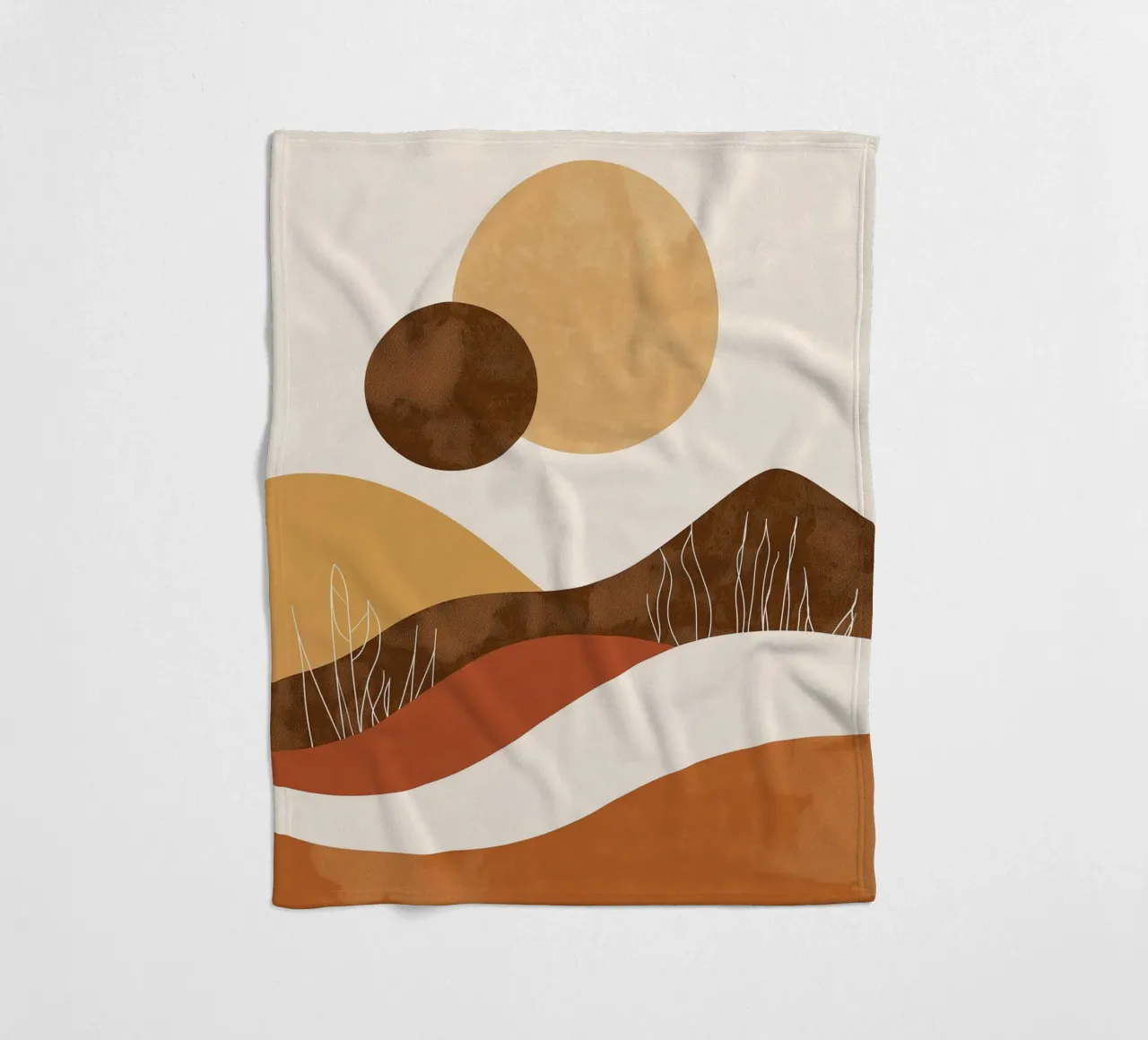 Desert Landscape Abstract fleece blanket by Whole©