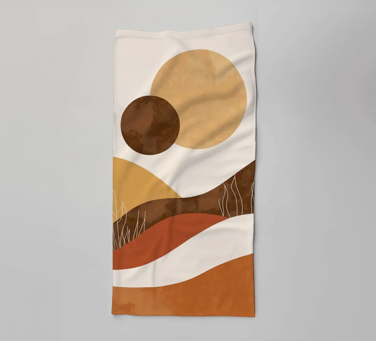 Woestijnlandschap Abstract badhanddoek van Whole©