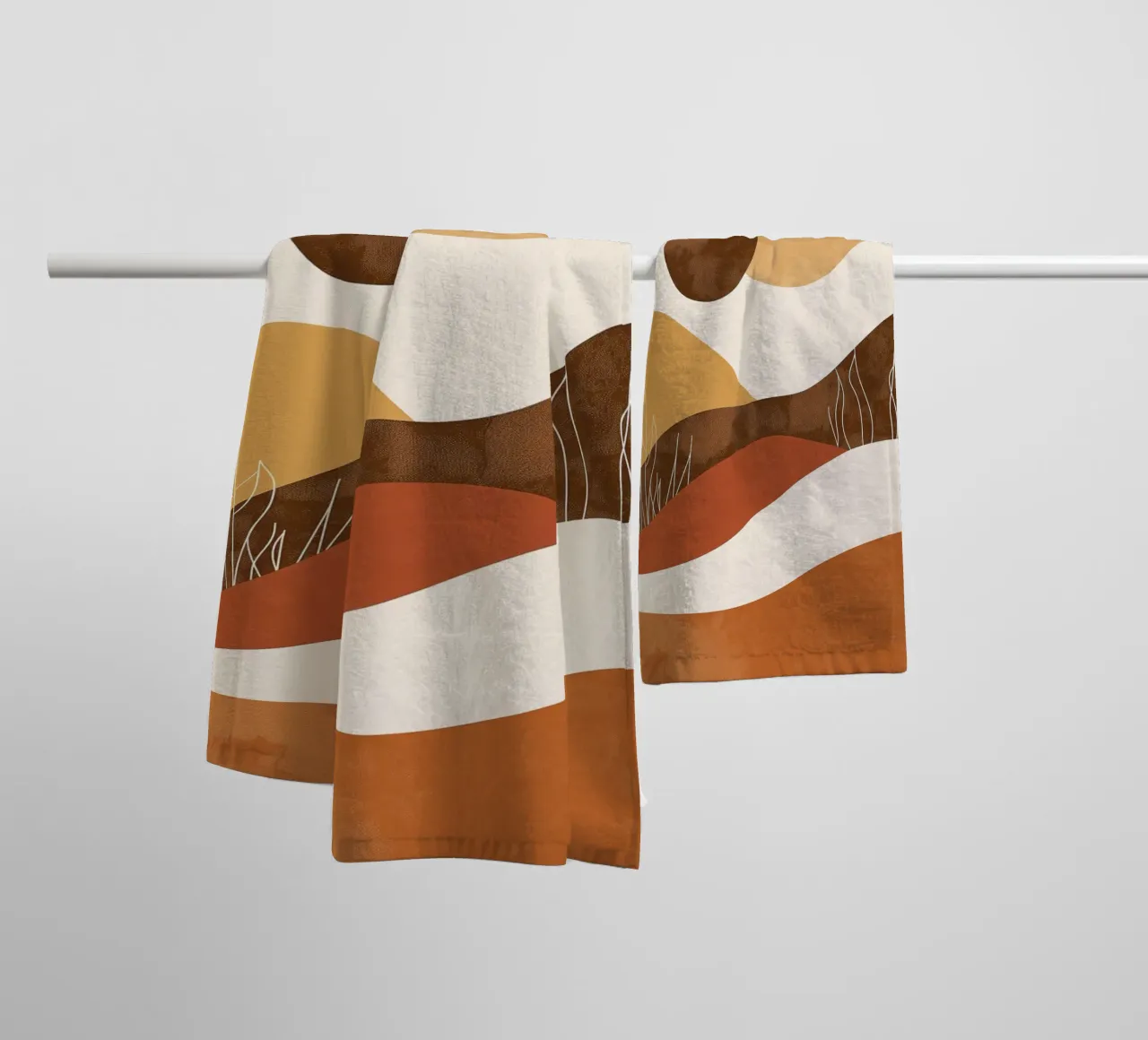 Woestijnlandschap Abstract badhanddoek van Whole©