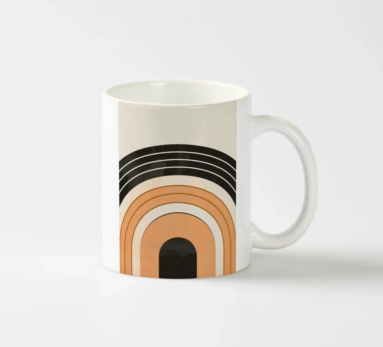 Retro-Bogen Design Keramik Tasse von Whole©