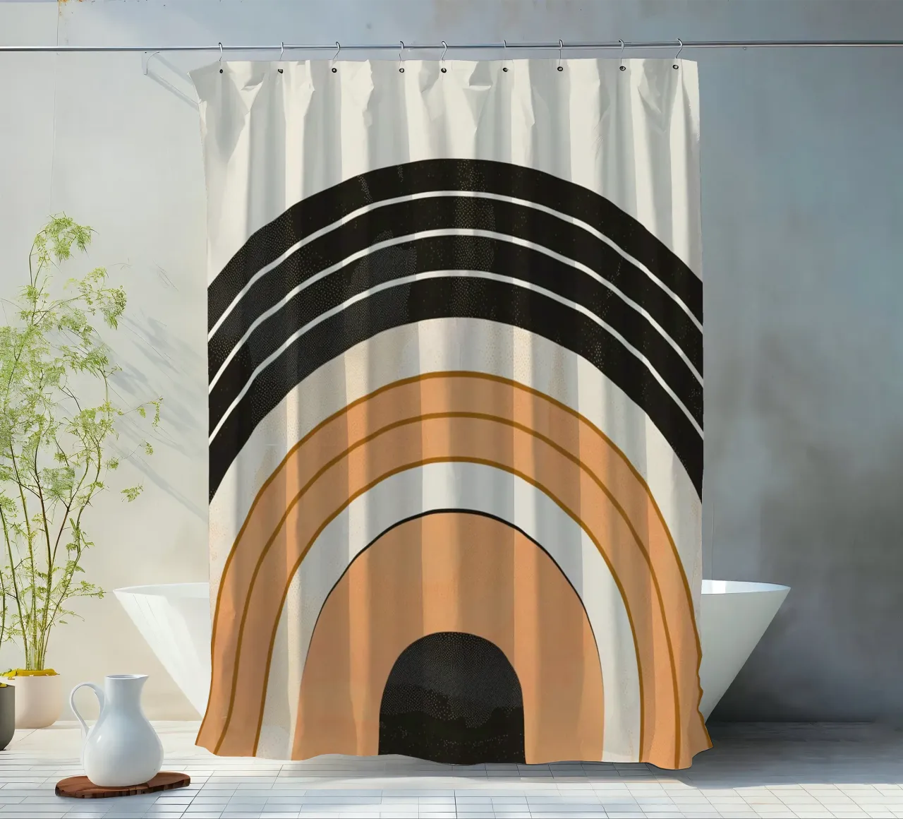 Design a fiocco retrò tenda da doccia da Whole©