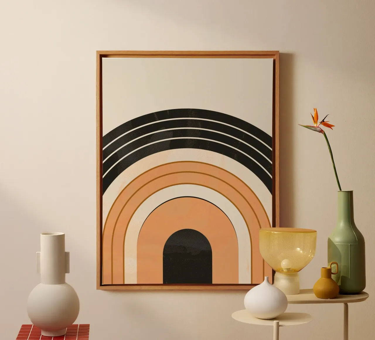 Design a fiocco retrò tela con Cornice a cassetta da Whole©