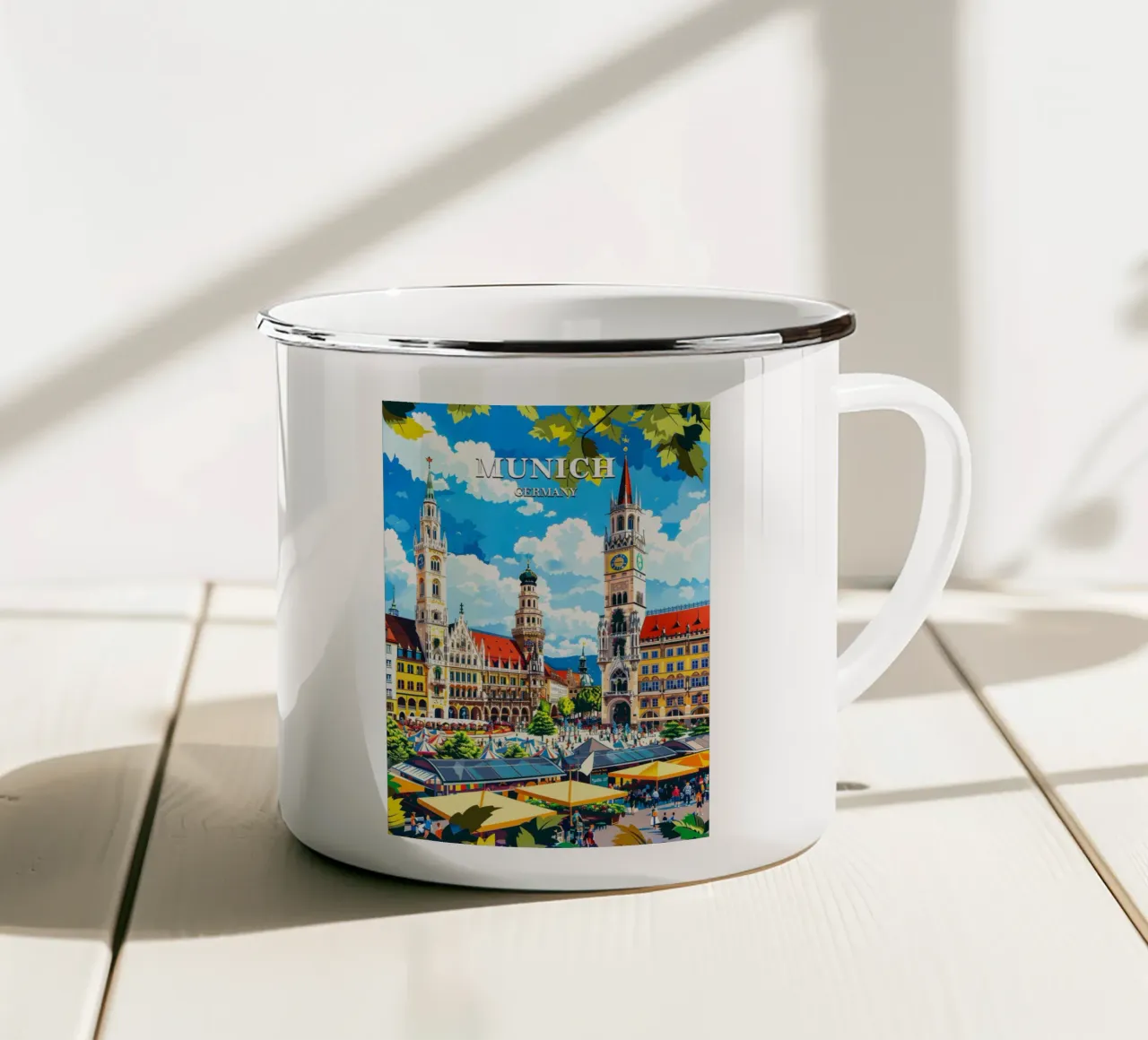 Munich Germany tazza in smalto da Travelstudio