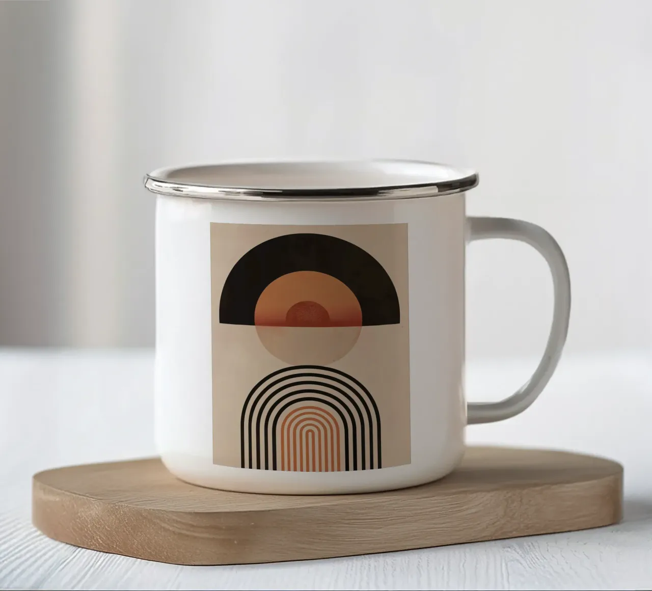Archi di sole astratti tazza in smalto da Whole©