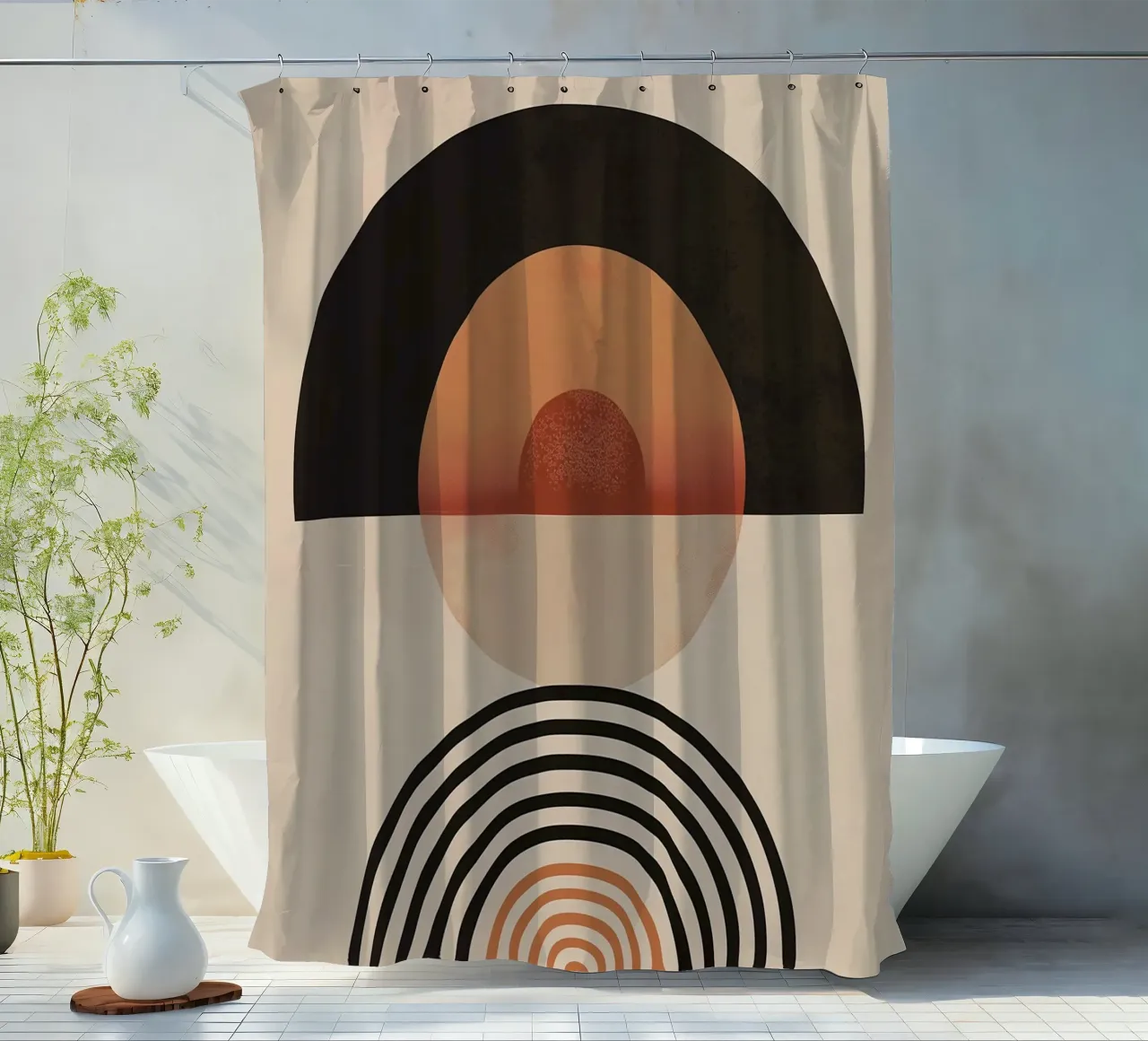 Arcs solaires abstraits rideau de douche de Whole©