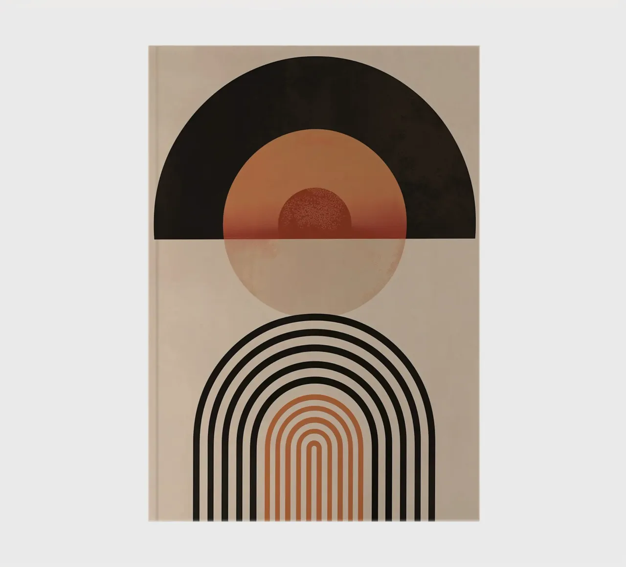 Abstract sun arcs notebook by Whole©