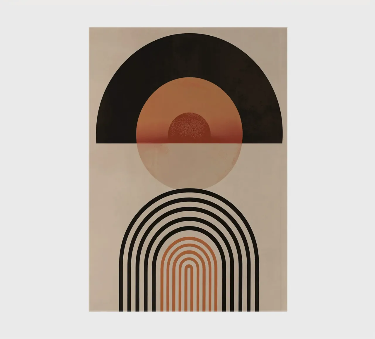 Abstract sun arcs notebook by Whole©