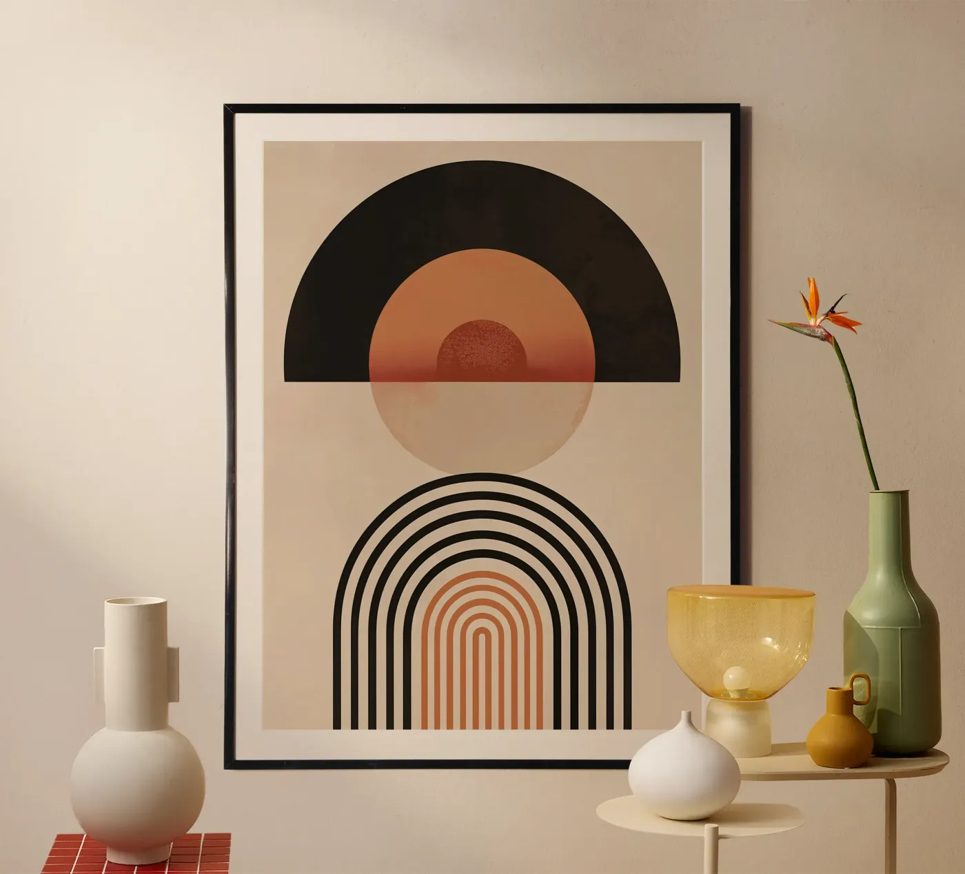 Abstract sun arcs poster by Whole©