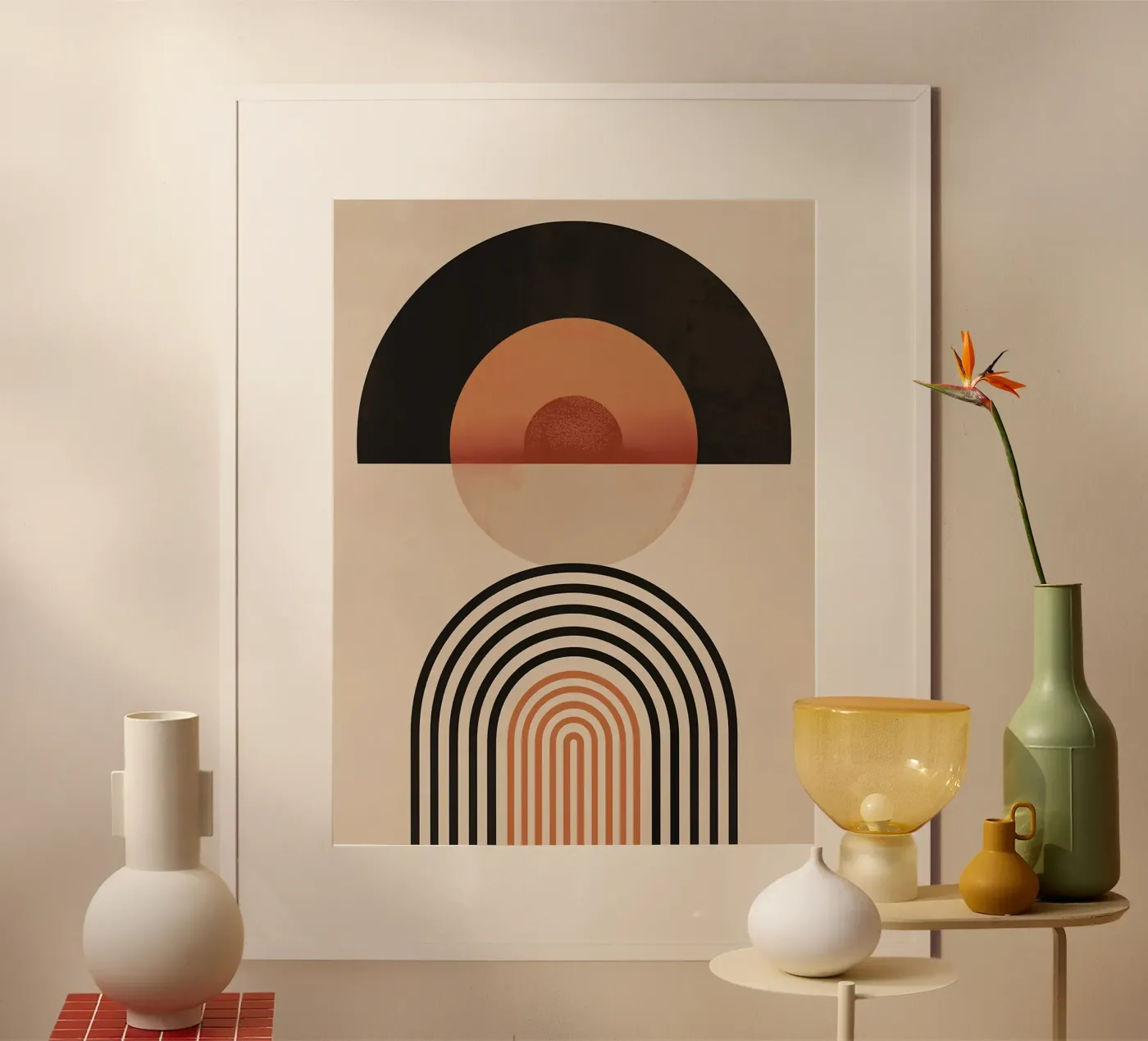 Abstract sun arcs poster by Whole©