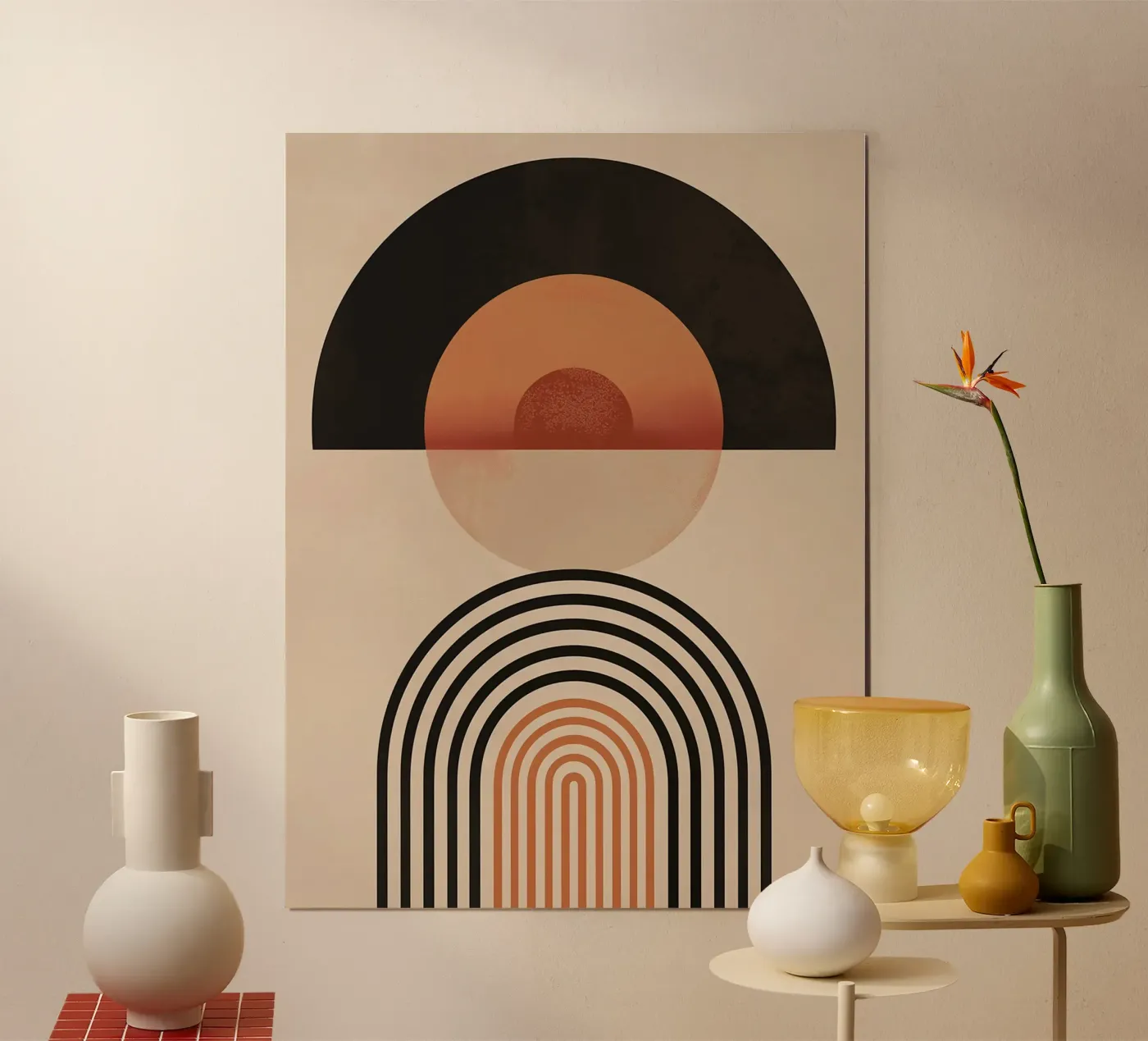 Abstract sun arcs poster by Whole©