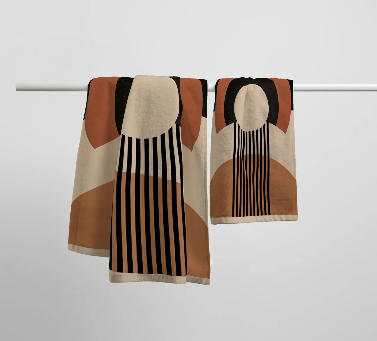 Geometric elegance towel by Whole©