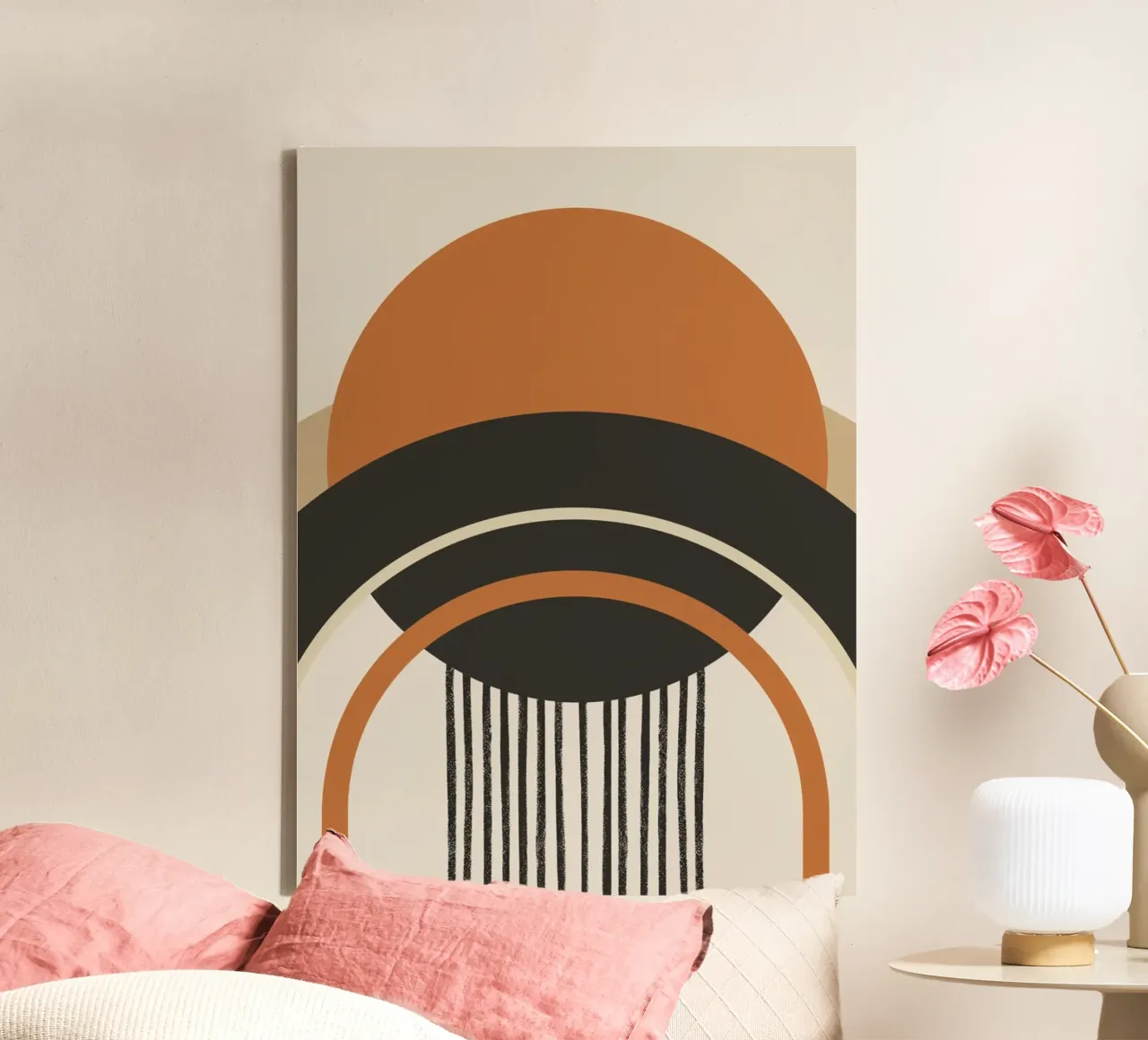 Abstracte bogen canvas met Baklijst van Whole©