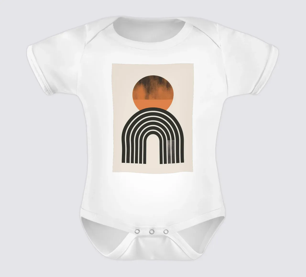 Sole geometrico body neonato maniche corte da Whole©