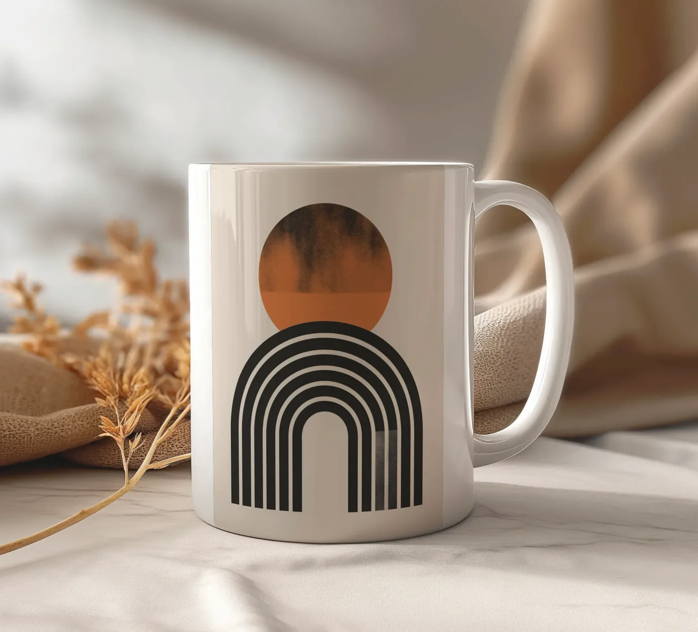 Sole geometrico tazza in ceramica da Whole©