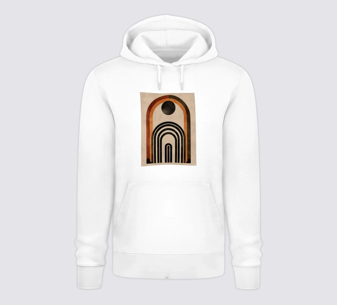 Design geometrico ad arco retrò felpa con cappuccio da Whole©