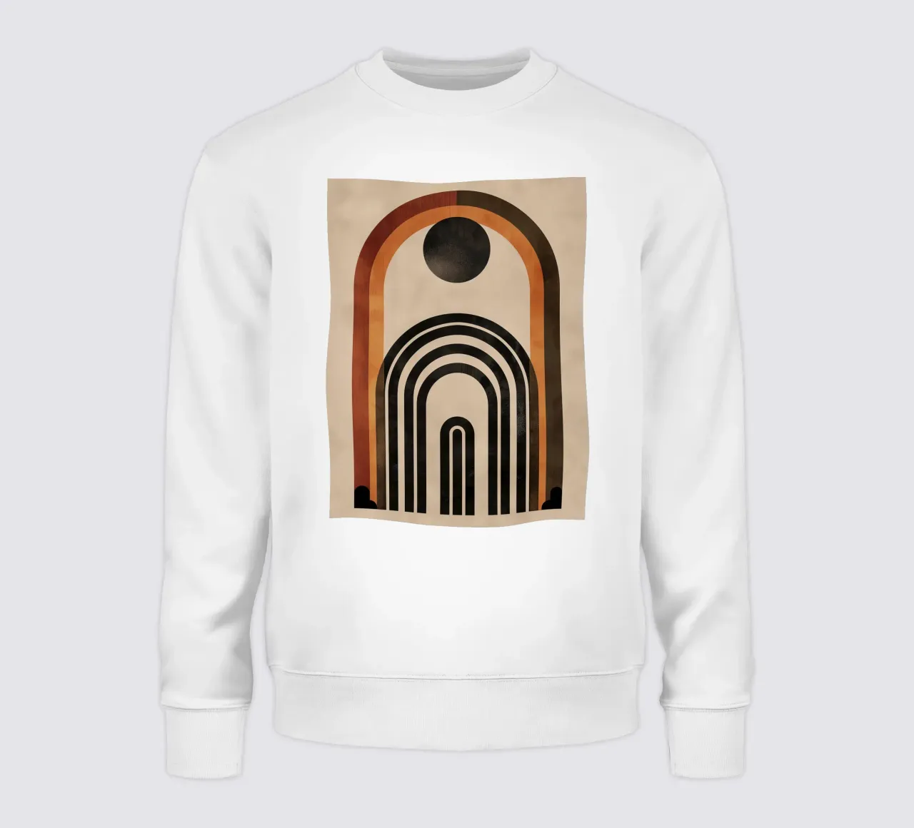 Design geometrico ad arco retrò felpa da Whole©