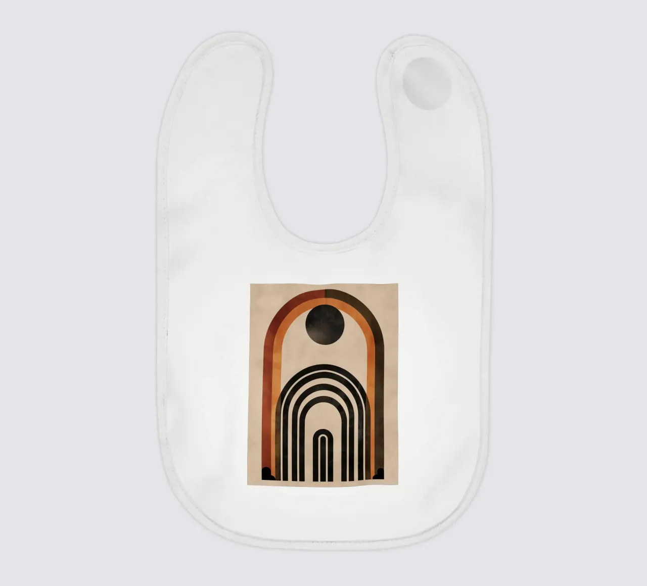 Design geometrico ad arco retrò bavaglino da Whole©