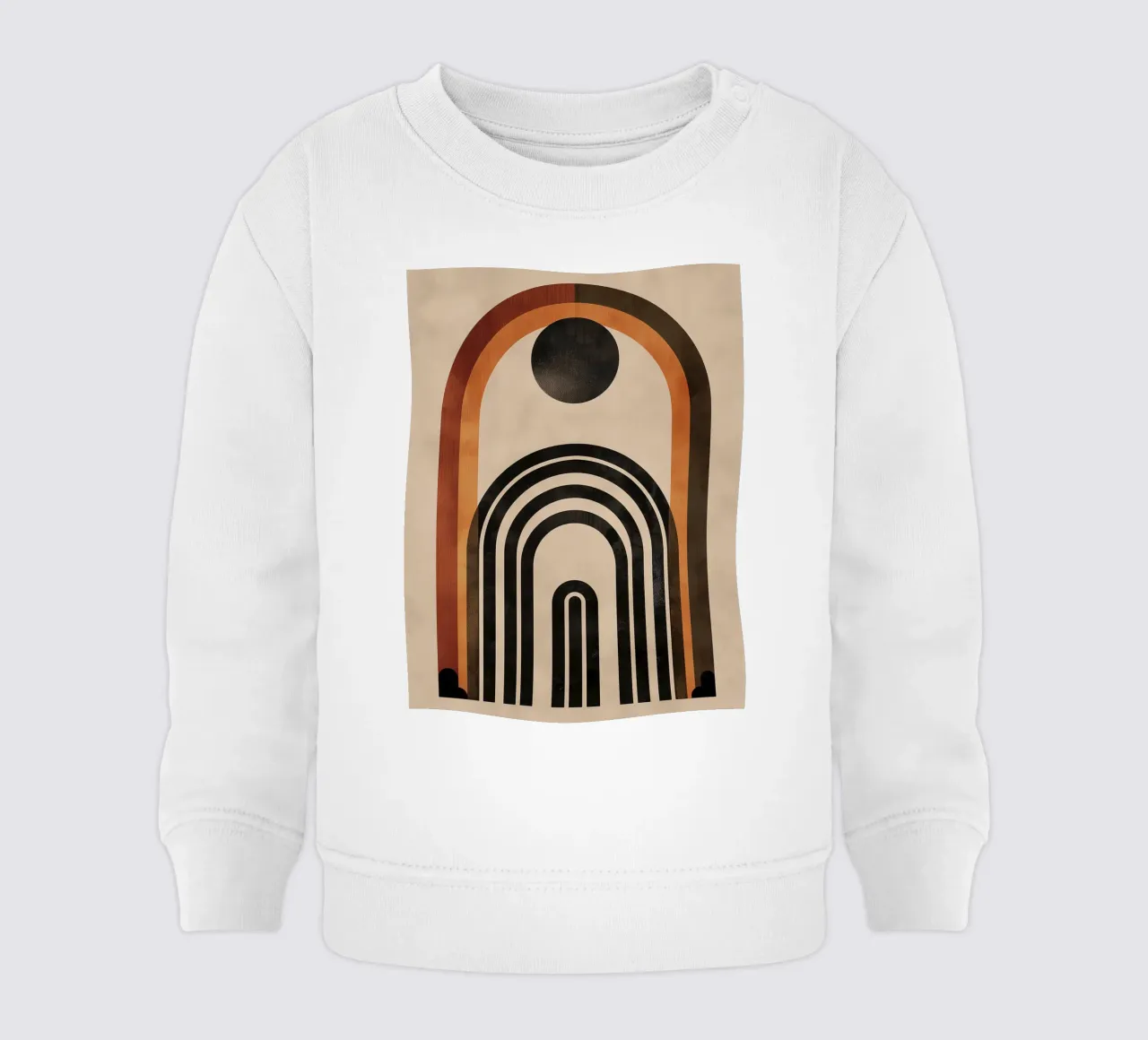 Design geometrico ad arco retrò felpa neonato da Whole©
