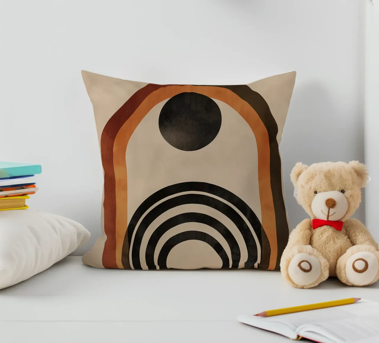 Design geometrico ad arco retrò cuscino da Whole©