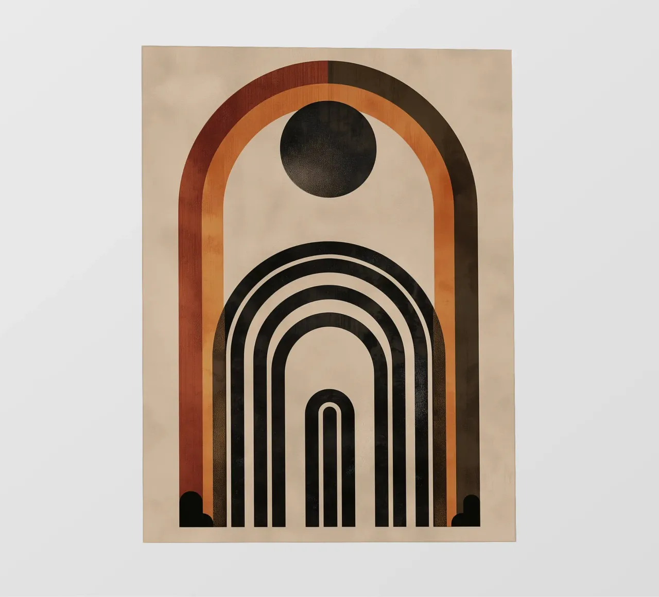 Design geometrico ad arco retrò pellicola backlit da Whole©