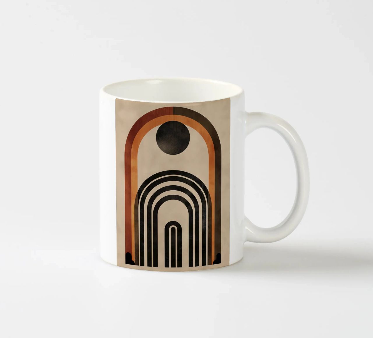 Design geometrico ad arco retrò tazza in ceramica da Whole©