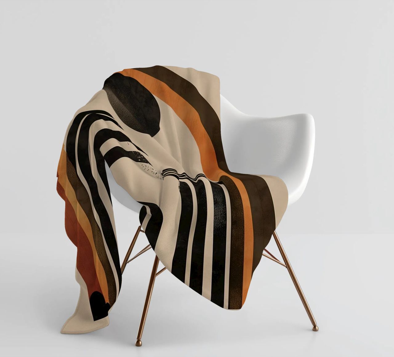 Design geometrico ad arco retrò coperta in pile da Whole©