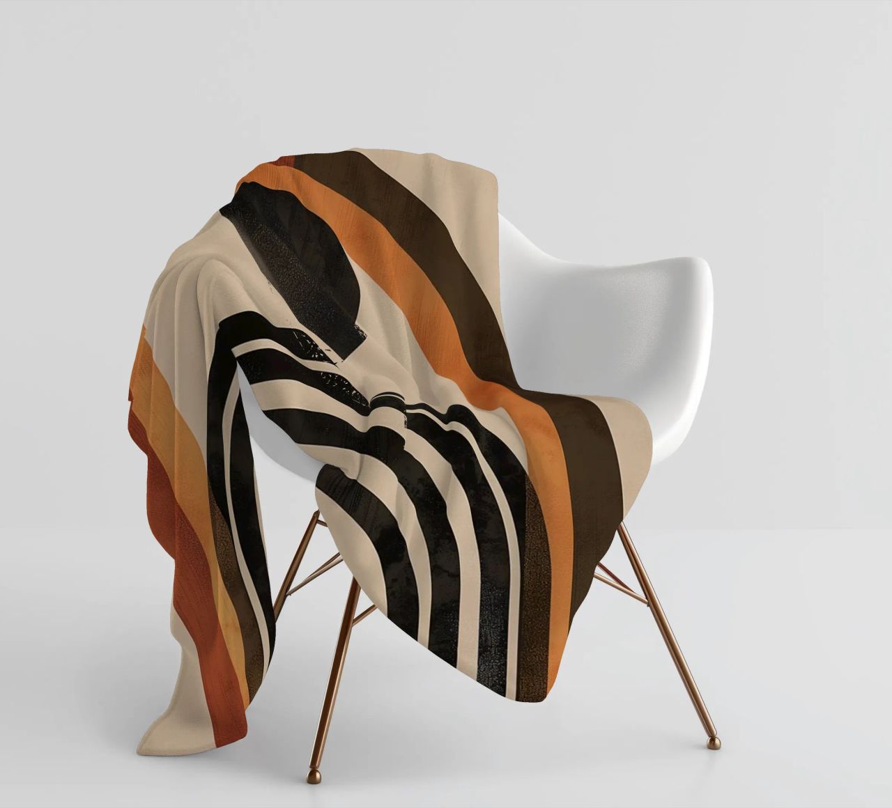 Design geometrico ad arco retrò coperta in pile da Whole©