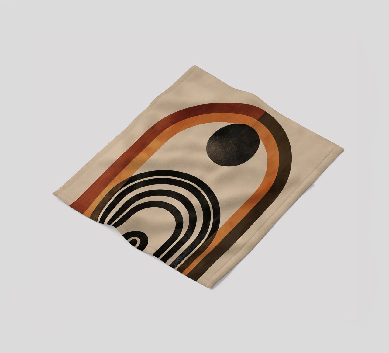 Design geometrico ad arco retrò coperta in pile da Whole©