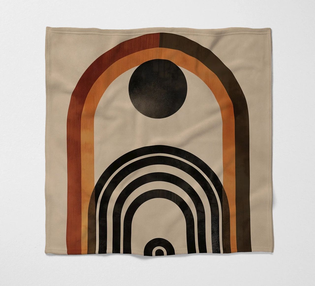 Design geometrico ad arco retrò coperta in pile da Whole©