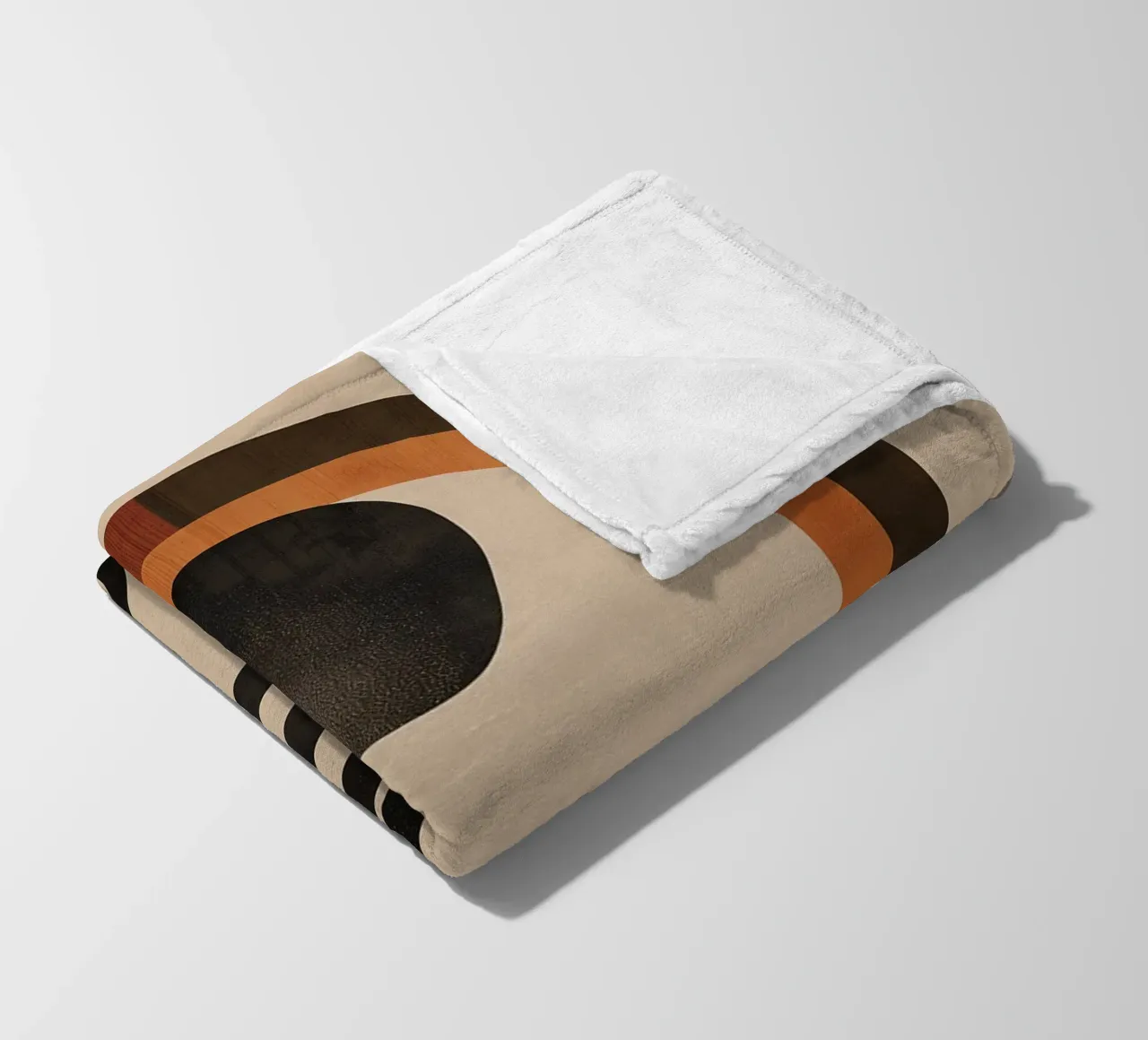 Design geometrico ad arco retrò coperta in pile da Whole©